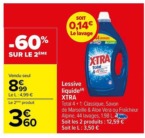 Lessive liquide(d) XTRA