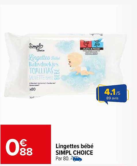 Lingettes bébé SIMPL CHOICE