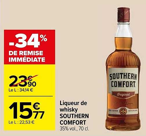 Liqueur de whisky SOUTHERN COMFORT