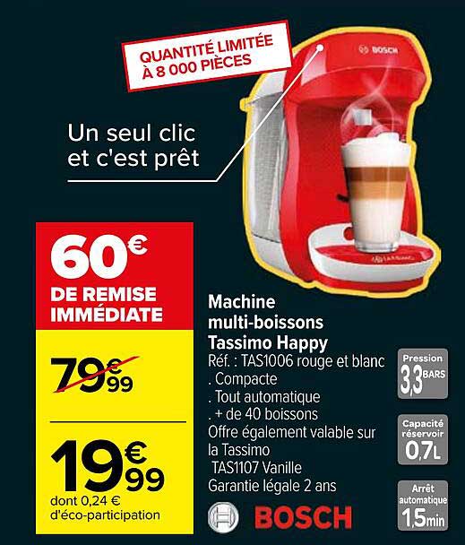 Machine multi-boissons Tassimo Happy