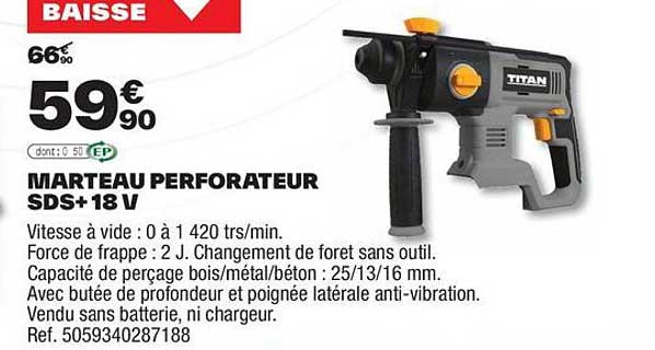 MARTEAU PERFORATEUR SDS+ 18 V