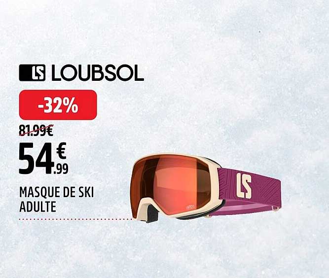 MASQUE DE SKI ADULTE