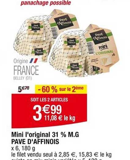 Mini l'original 31 % M.G PAVE D'AFFINOIS