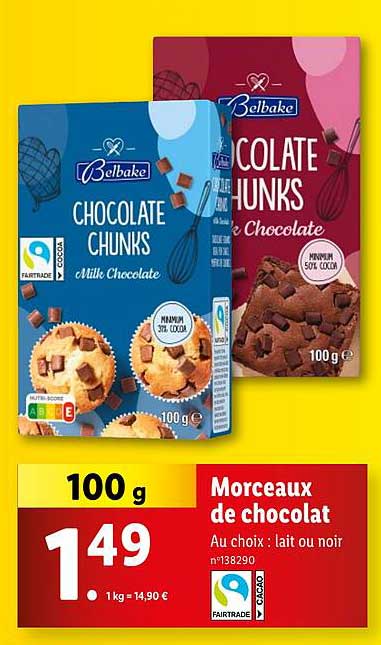 Morceaux de chocolat