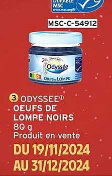 ODYSSEE® OEUFS DE LOMPE NOIRS