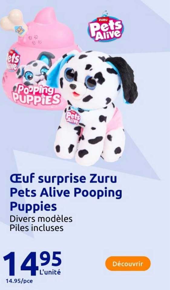 Œuf surprise Zuru Pets Alive Pooping Puppies