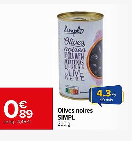 Olives noires SIMPL