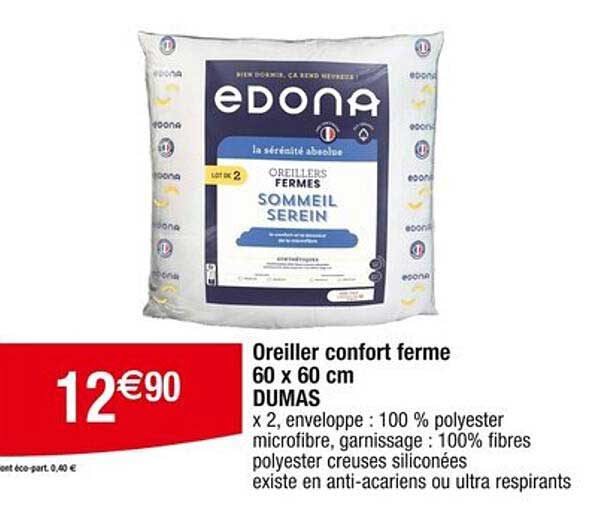 Oreiller confort ferme