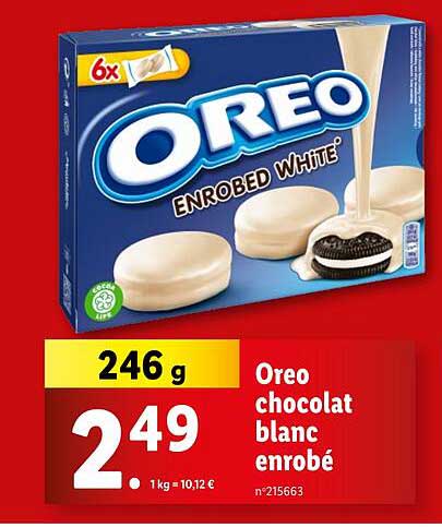 Oreo chocolat blanc enrobé