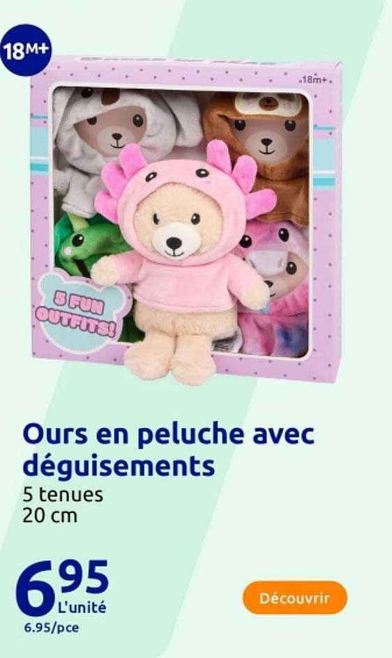 Ours en peluche avec déguisements