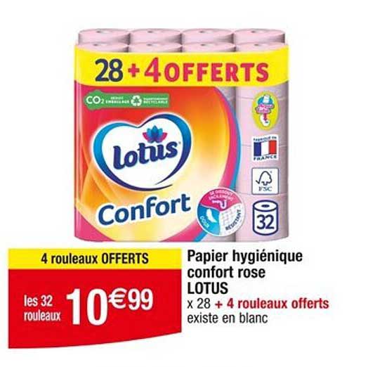 Papier hygiénique confort rose LOTUS