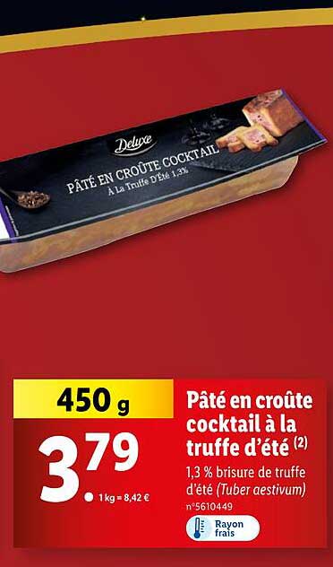 Pâté en croûte cocktail à la truffe d'été