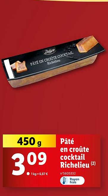 Pâté en croûte cocktail Richelieu