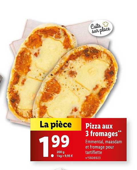 Pizza aux 3 fromages**