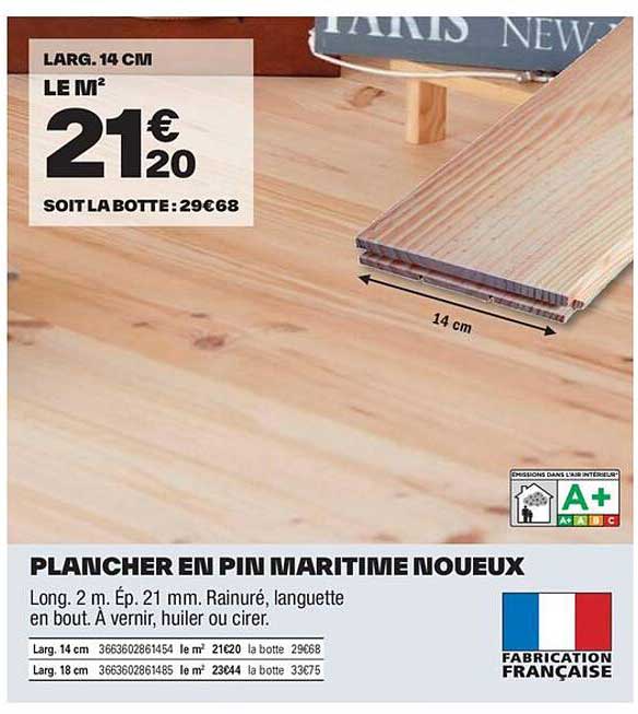 PLANCHER EN PIN MARITIME NOUVEUX