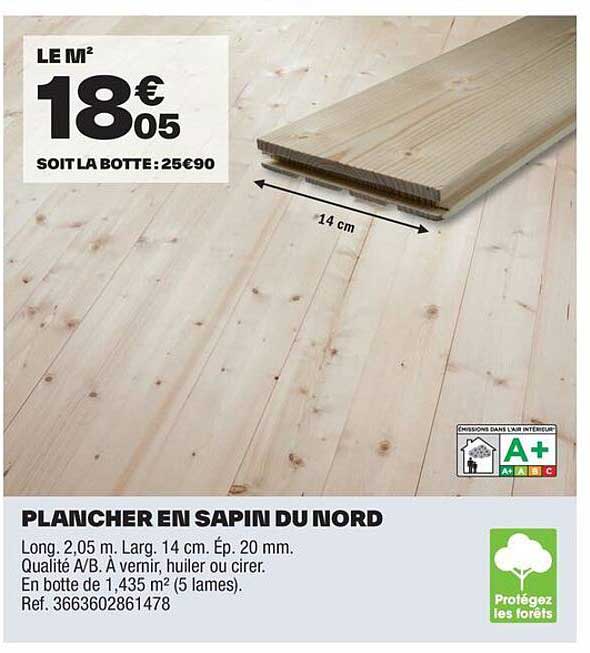 PLANCHER EN SAPIN DU NORD