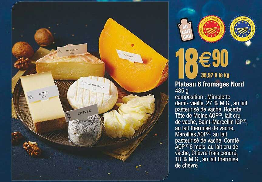 Plateau 6 fromages Nord