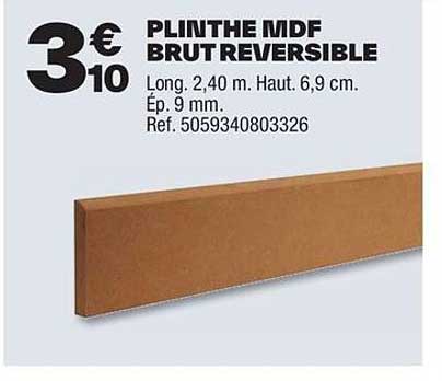 PLINTHE MDF BRUT REVERSIBLE