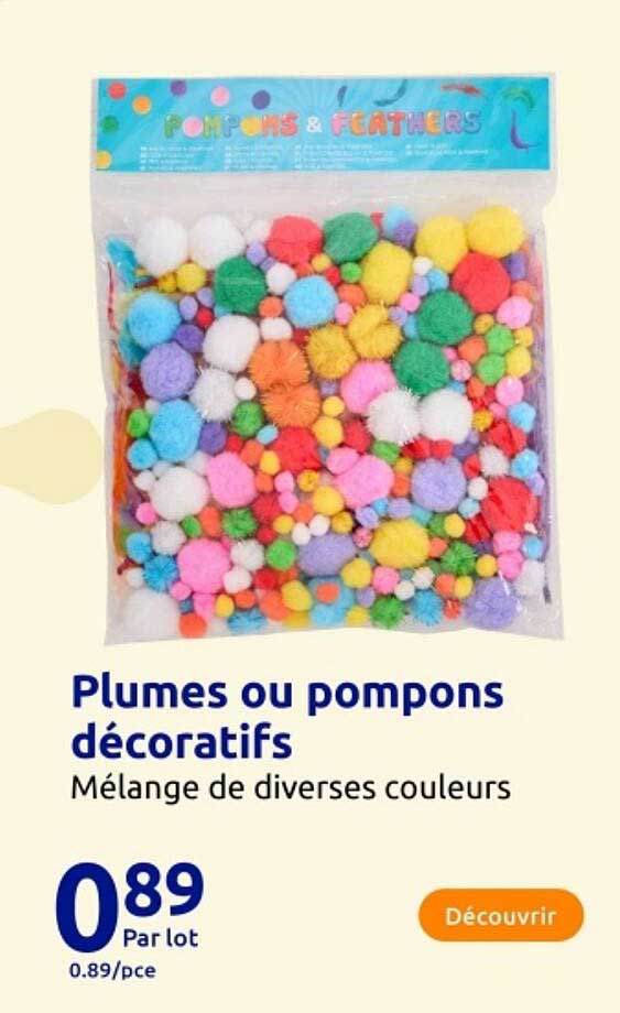 Plumes ou pompons décoratifs