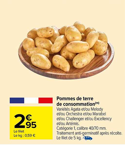 Pommes de terre de consommation(m)