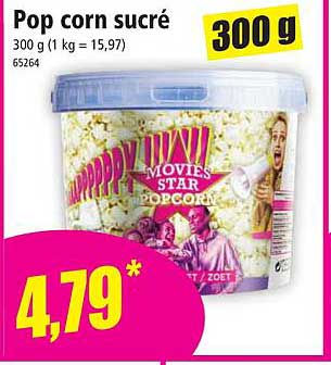 Pop corn sucré