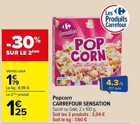 Popcorn CARREFOUR SENSATION