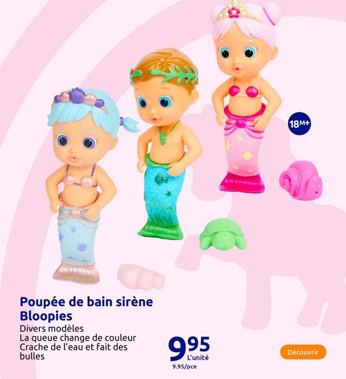 Poupée de bain sirène Bloopies