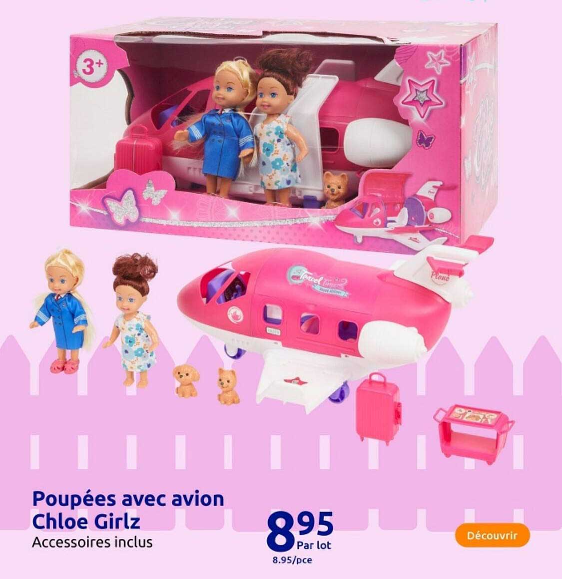 Poupées avec avion Chloe Girlz