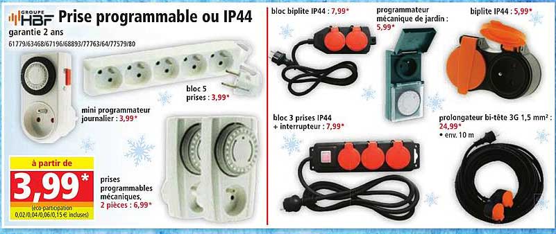 Prise programmable ou IP44