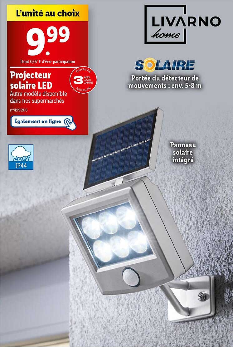 Projecteur solaire LED