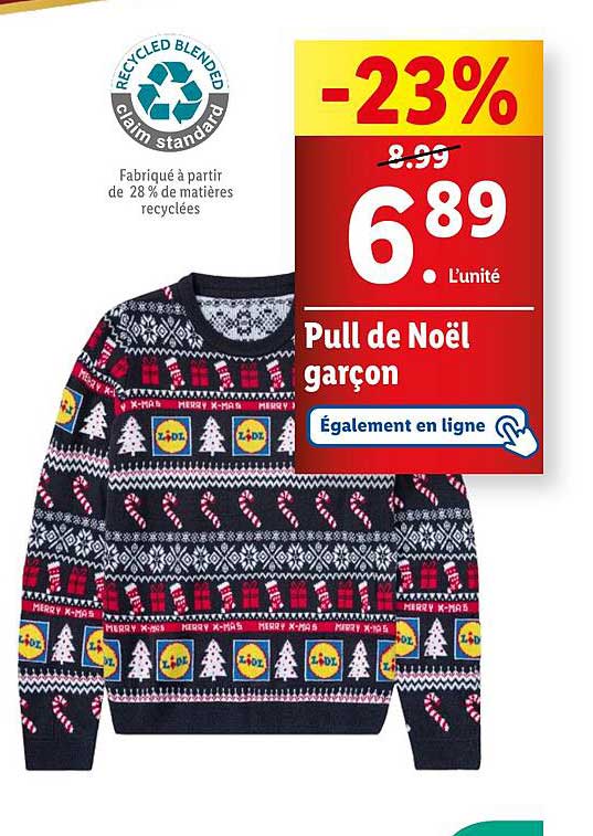 Pull de Noël garçon