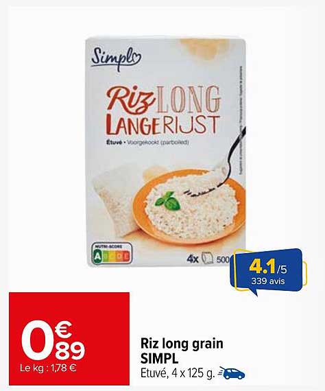 Riz long grain SIMPL