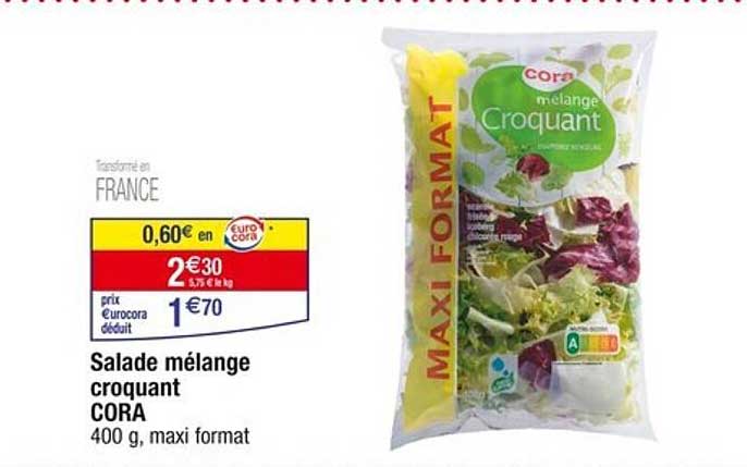 Salade mélange croquant CORA