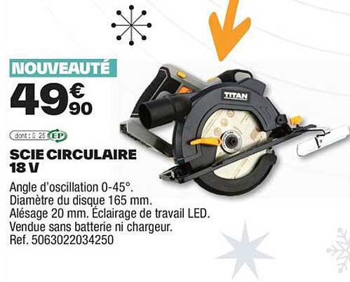 SCIE CIRCULAIRE 18 V