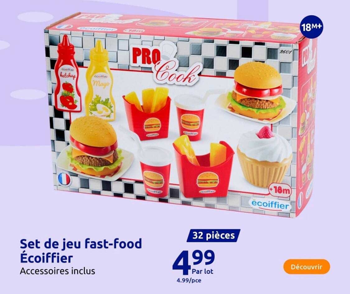 Set de jeu fast-food Écoiffier