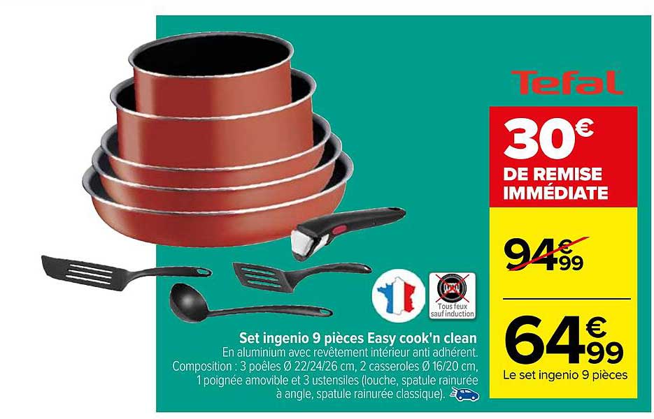 Set ingenio 9 pièces Easy cook'n clean