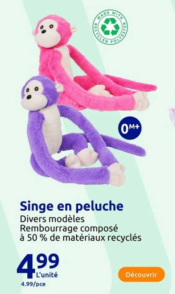 Singe en peluche