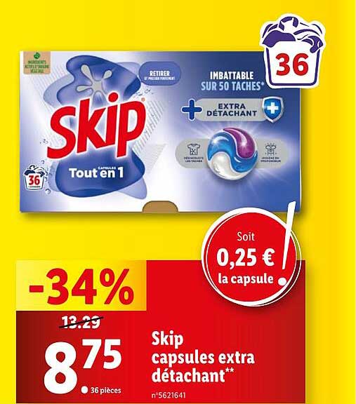 Skip capsules extra détachant**