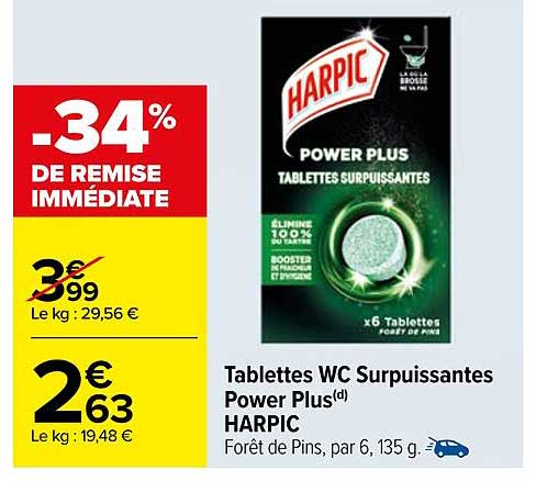 Tablettes WC Surpuissantes Power Plus HARPIC