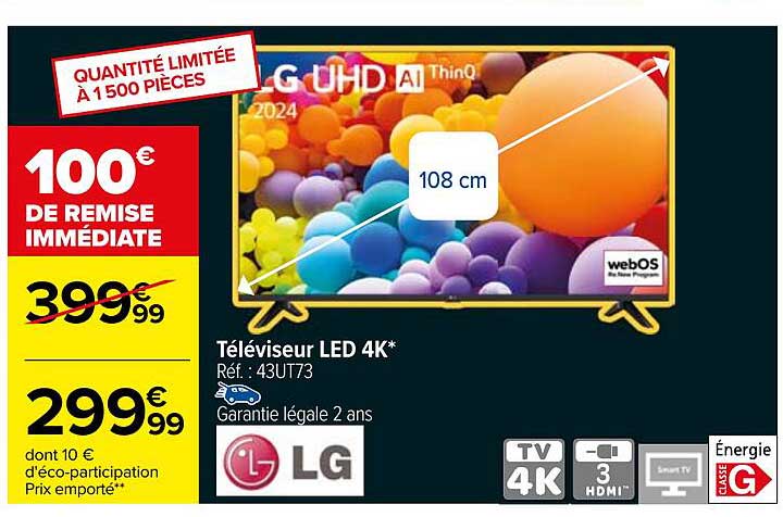 Téléviseur LED 4K*