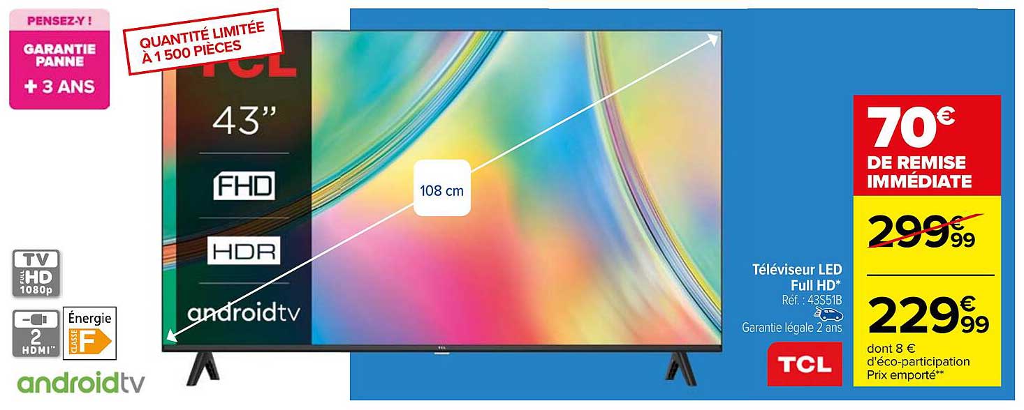 Téléviseur LED Full HD*