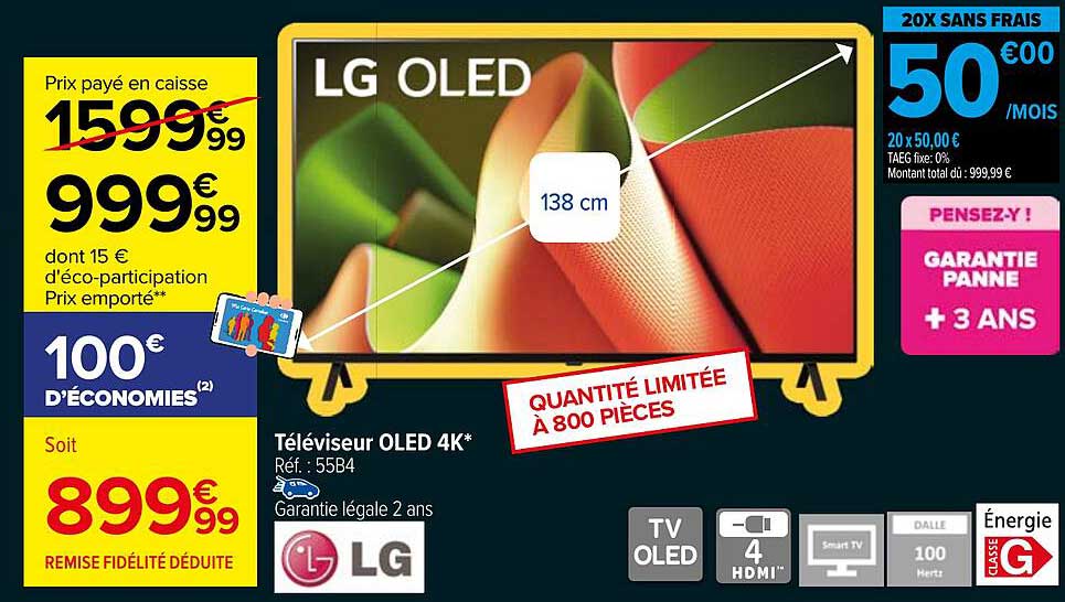 Téléviseur OLED 4K*