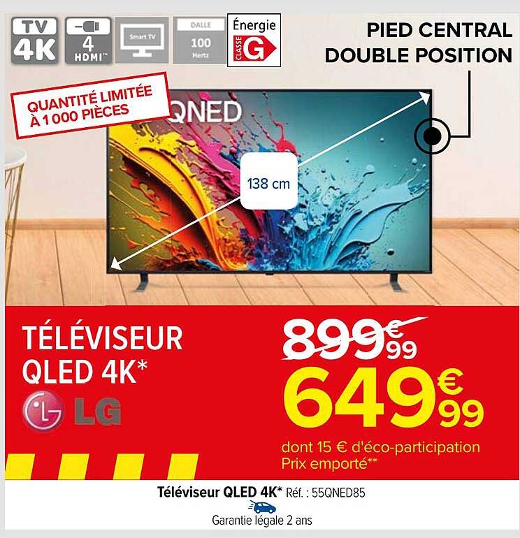 TÉLÉVISEUR QLED 4K*