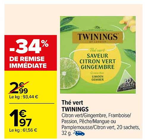 Thé vert TWININGS