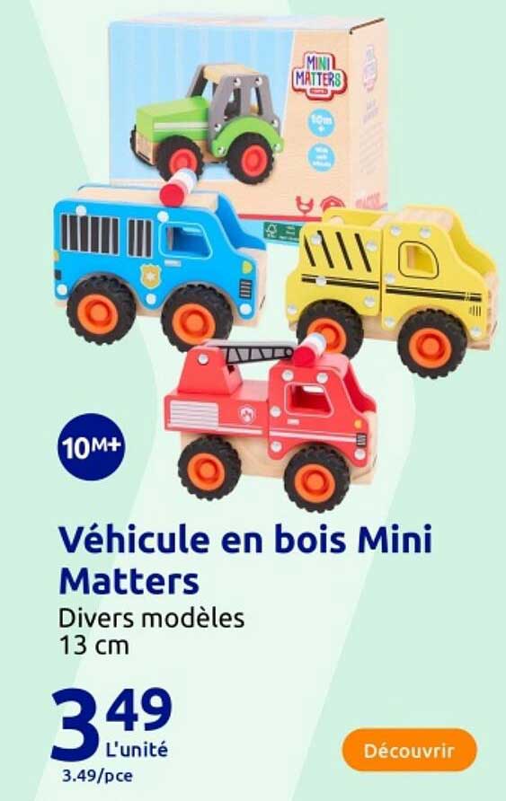 Véhicule en bois Mini Matters