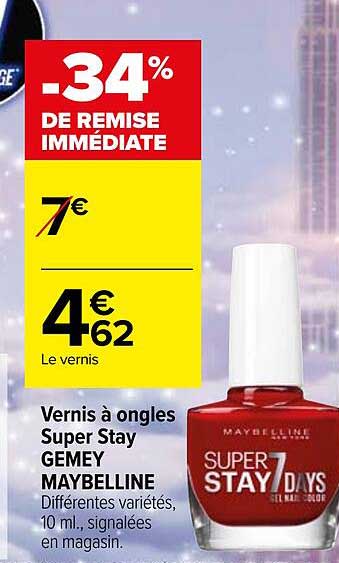 Vernis à ongles Super Stay GEMY MAYBELLINE