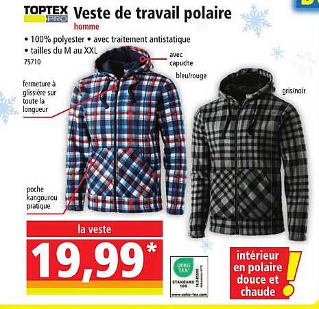 Veste de travail polaire homme