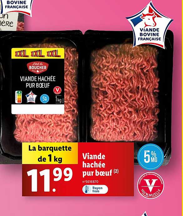 Viande hachée pur bœuf