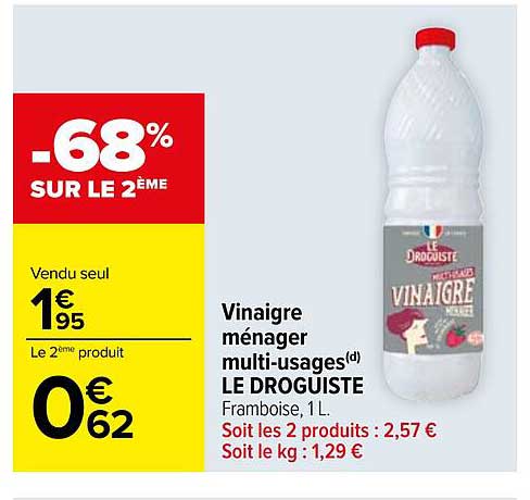 Vinaigre ménager multi-usages(d) LE DROGUISTE