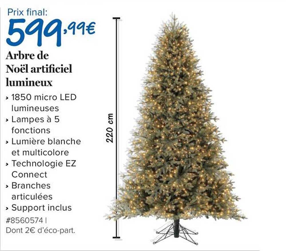 Arbre de Noël artificiel lumineux